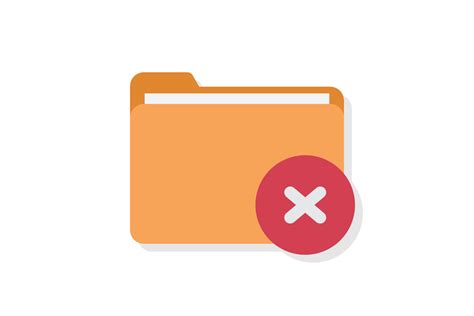 Folder File Delete Or Missing Icon Vector 5145813 Vector Art At Vecteezy