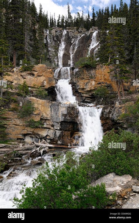 Vertical Waterfall Print Tangle Creek Falls Banff Photo Waterfall