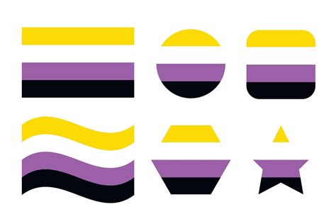 Non Binary Pride Flag Sexual Identity Pride Flag Vector Art At Vecteezy