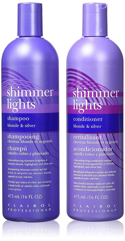 Fight the 7 signs of aging. Clairol Shimmer Lights 16 oz. Shampoo + 16 oz. Conditioner ...