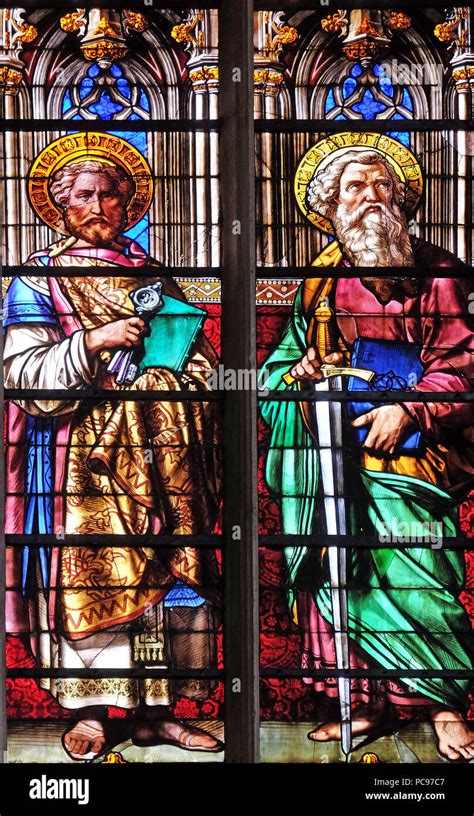 Saints Peter Paul Stained Glass Hi Res Stock Photography And Images Alamy