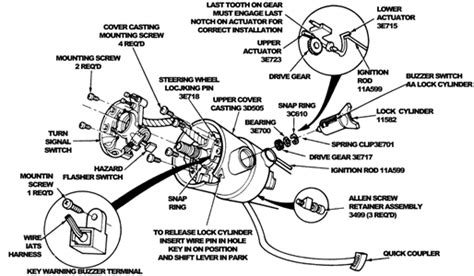 Removal of a 2001 ford focus ignition lock cylinder that has begun to fail. I have a 1986 F150 V8 302 EFI with tilt steering wheel ...