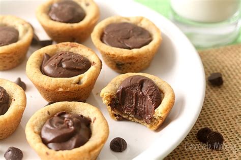 Fudge Filled Chocolate Chip Cookie Cups