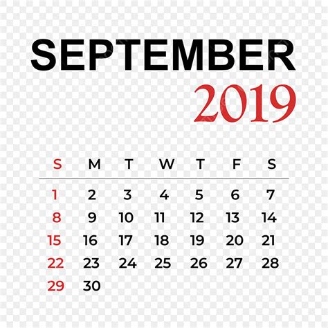 Kalendar Bulan September 2019