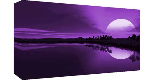 Large Purple Sea Sunset Canvas Picture Wall Art 30 X 20 Ebay
