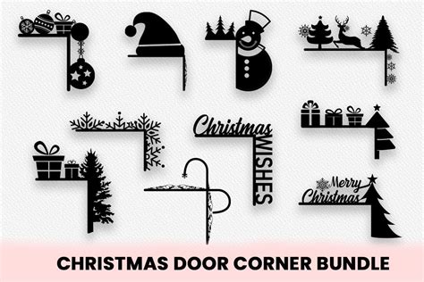 Christmas Door Corner Svg Graphic By Creative Design 12 · Creative Fabrica