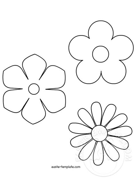 All templates come with printable pdfs and svg cut files for cutting machine use. Spring Flower Template | Easter Template