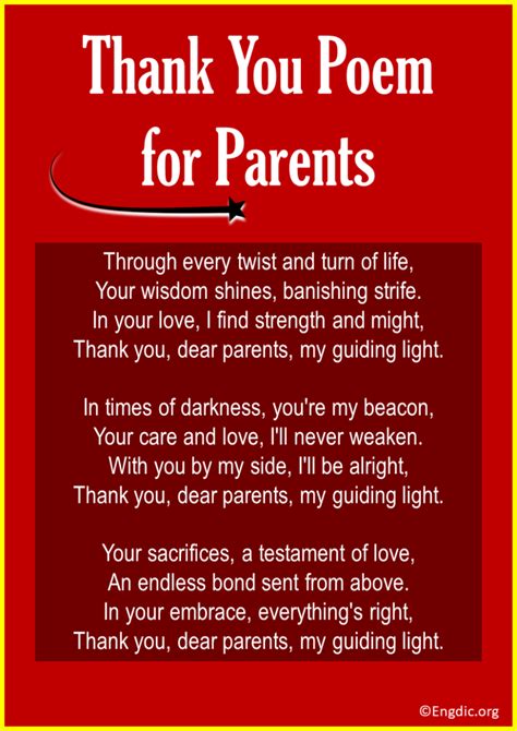 Top 10 Thank You Poems For Parents Engdic