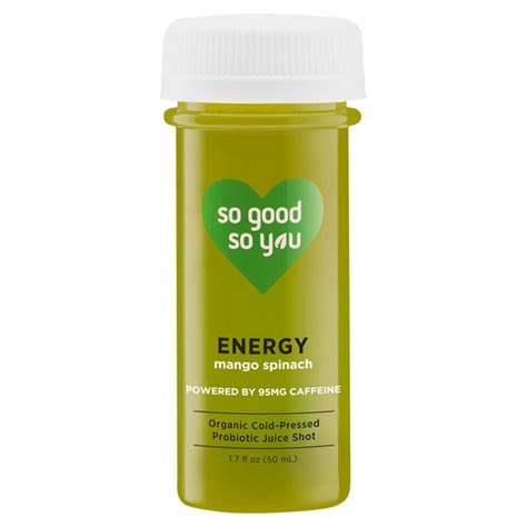 Save On So Good So You Energy Probiotic Shot Mango Spinach Organic