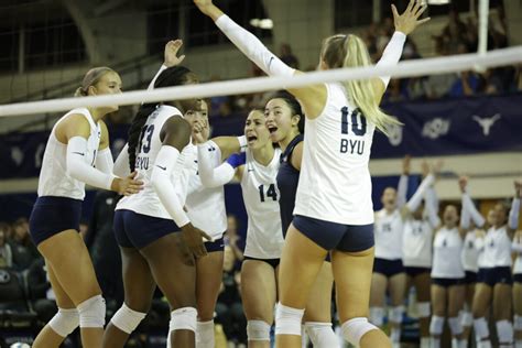 BYU Roundup No 10 Womens Volleyball Sweeps Second Straight Ranked