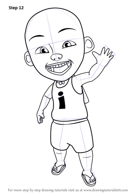 How To Draw Ipin From Upin And Ipin Upin And Ipin Step By Step