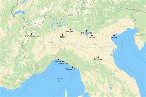Map Of Northern Italy With Cities And Towns Get Map Update