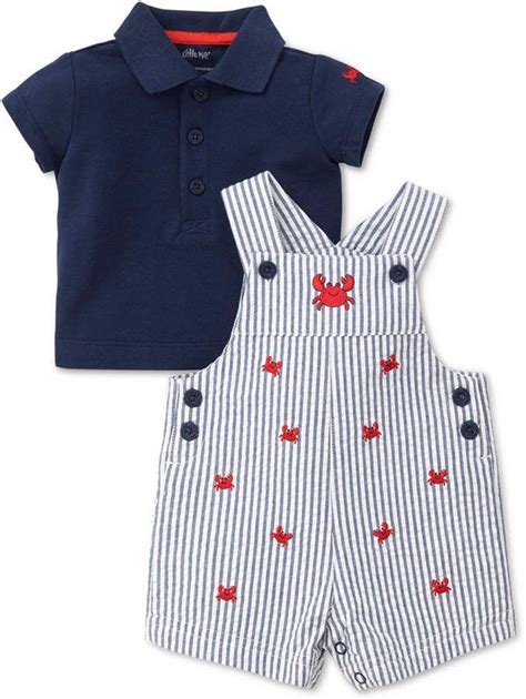 Little Me 2 Pc Crab Cotton Overall Set Baby Boys And Reviews Sets