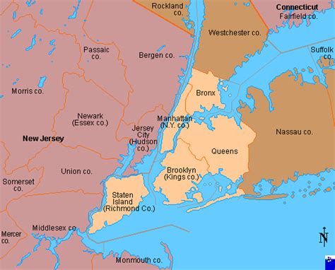 Map Of New York State Usa Bhe