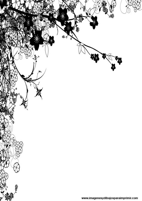 Portada + datos + hojas rayadas. Hojas decoradas en blanco y negro para imprimir-Imágenes y ...