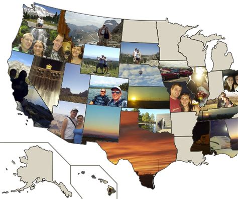 United States Photo Map Travel Map Diy Photo Maps States Visited Map