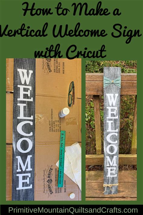How To Make A Vertical Welcome Sign With Cricut Wooden Welcome