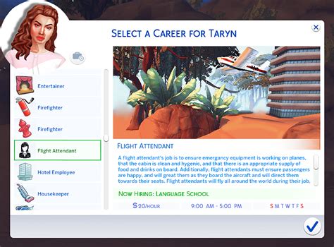 The Sims 4 Flight Attendant Career 10 Career Marlyn Sims
