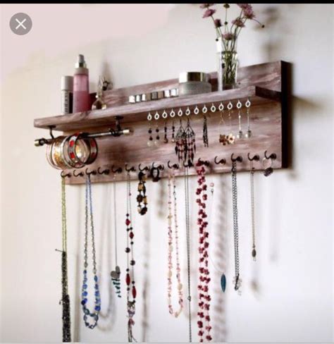 Pin By Nic On For The Home Wall Mounted Necklace Holder Diy Jewelry