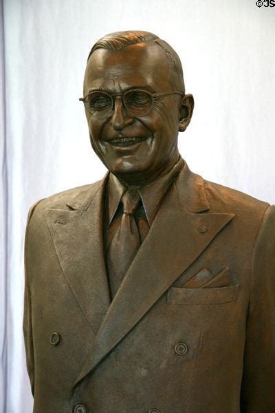 Bronze Sculpture Of Harry S Truman At Truman Museum Independence Mo