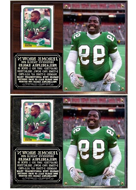 Jerome Brown 99 Philadelphia Eagles Photo Card Plaque