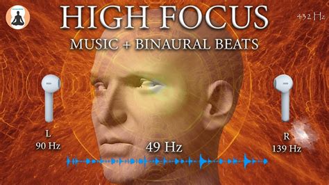High Focus 432 Hz Gamma Binaural Beats At 49 Hz Youtube