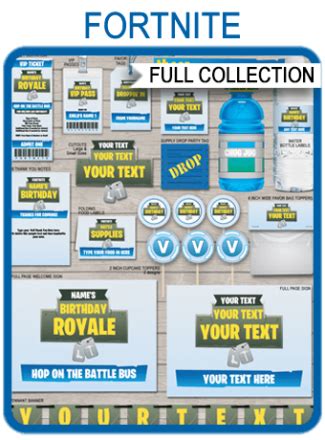 Fortnite Theme Party Printables Archives | SIMONEmadeit Party Printables | Party printables ...