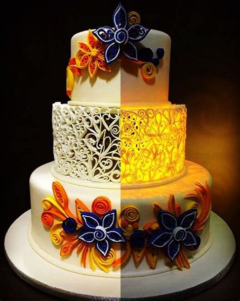 Illuminated Cake All Hand Crafted ️ Bolo De Casamento Bolos E