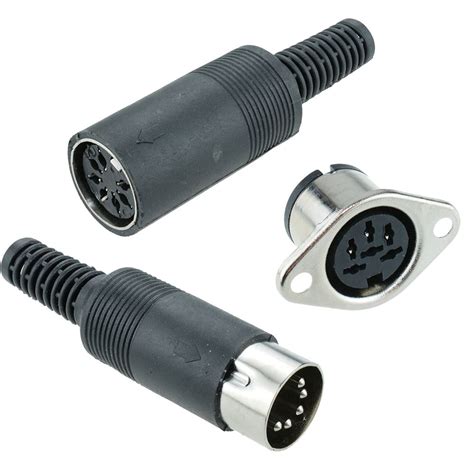 Male Or Female Din Plug Socket Connector 3 4 5 6 7 8 Pin Ebay