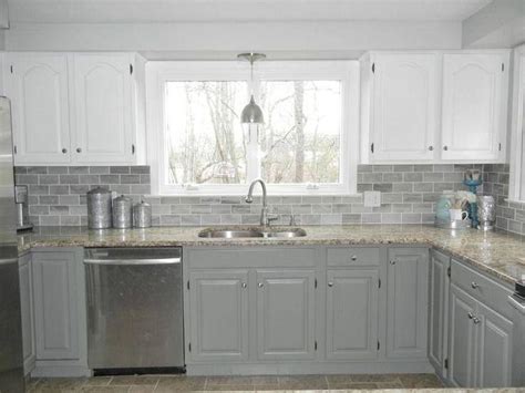 interesting white upper cabinets gray lower cabinets with kitchen white