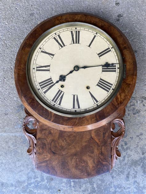 Antique Seth Thomas Anglo American Burled Wood Wall Clock Must See Antique Price Guide
