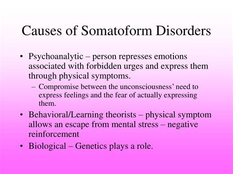 Ppt Somatoform Disorders Powerpoint Presentation Free Download Id