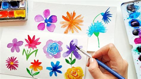 Super Easy Watercolor Flowers Ideas Loose Floral Painting For