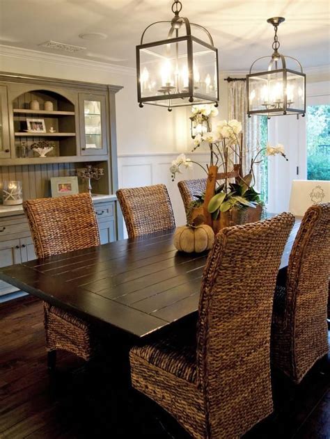 Love These Chairs And The Lights Coastal Inspired Kitchens And Dining