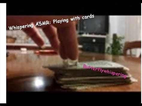 Whispering Asmr Playing With Cards Youtube