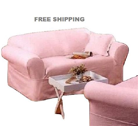 Rachel Ashwell Sofa Slipcover Pink Denim Simply Shabby Chic Couch