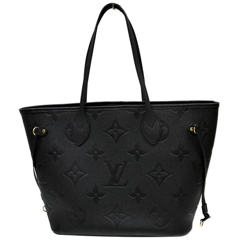 Louis Vuitton Neverfull Mm Monogram Empreinte Tote Bag Black