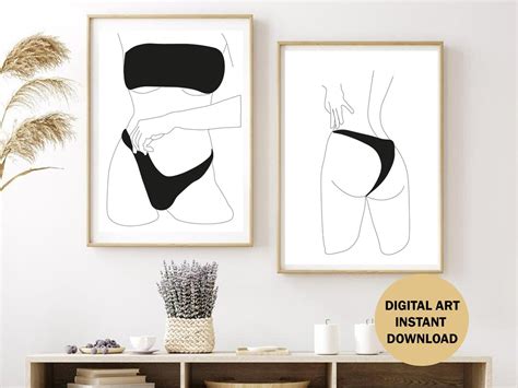 Erotic Prints Nudes Print Body Line Printable Etsy UK