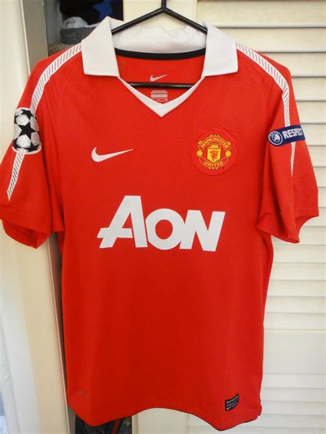Manchester United Home Football Shirt 2011 2012 Sponsored By Aon