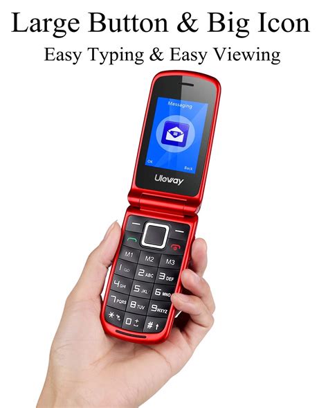 Uleway Unlocked Flip Phone 3g Dual Sim Card 24 Flip Cell Phones Unlocked Sos Button Easy To
