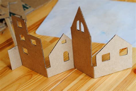 Diy Craft An Adorable Christmas Village From Recycled Cardboard