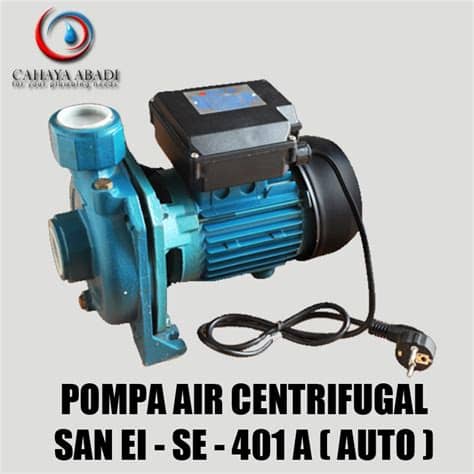Pompa air yang otomatis akan lebih memudahkan anda untuk meggunakannya dari pada yang biasa atau manual. POMPA AIR CENTRIFUGAL SAN EI - SE 401 AUTO - POMPA DORONG ...