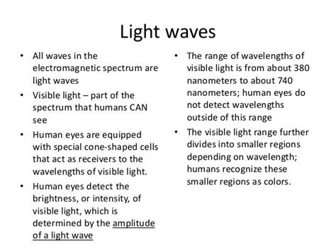 Properties Of Visible Light
