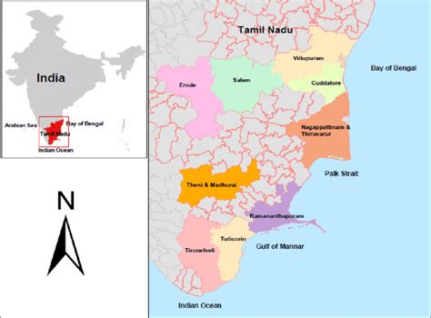 It is an interactive tamil nadu map, click on any object to get datiled description. 1: Location map of study areas in Tamil Nadu | Download Scientific Diagram