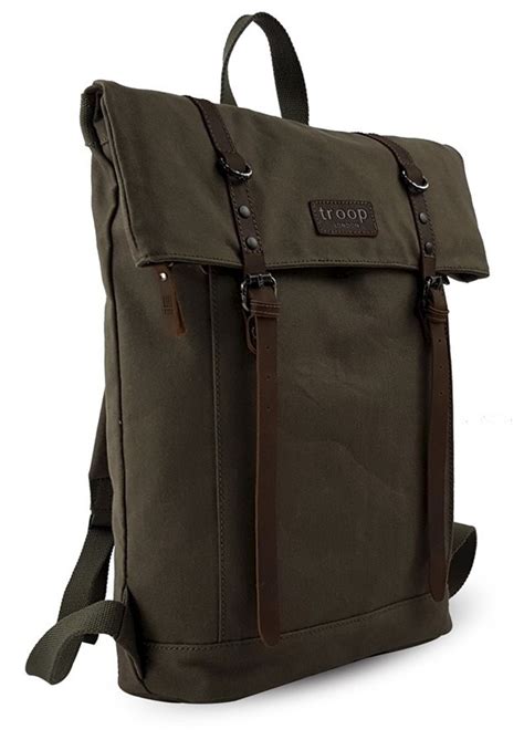 Edison Waxed Canvas Backpack Olive At Mighty Ape Nz
