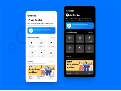 Facebook Ad Center Mobile Ui Concept By Uitalks On Dribbble