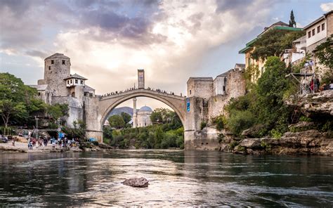 Download Wallpapers Mostar Stari Most Mostar Bridge Neretva River