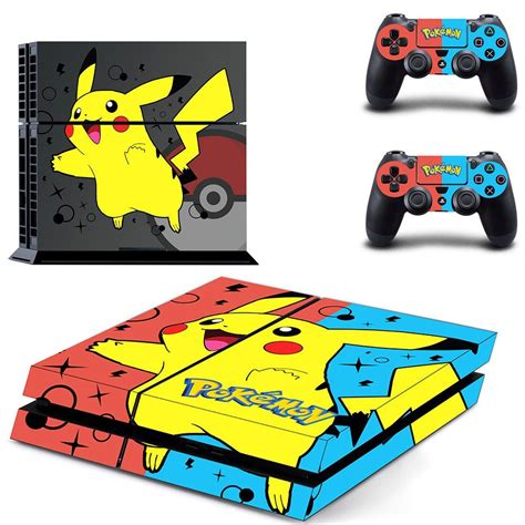 Playstation 4 And Controllers Skin Sticker Pokemon Pikachu In 2022 Ps4