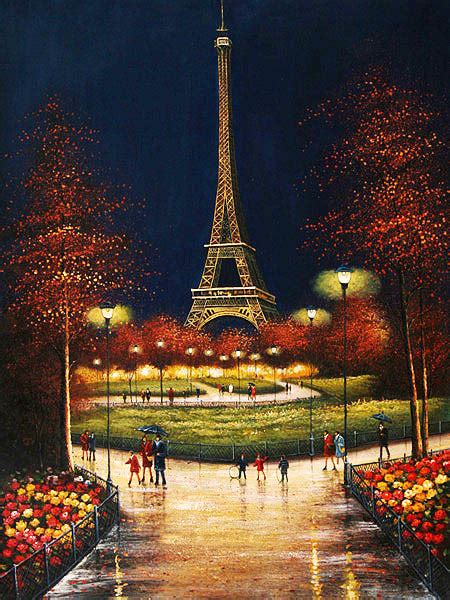 Modern Paris Night Painting Photos And Pictures