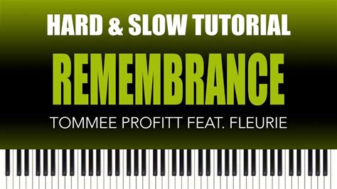 Tommee Profitt Feat Fleurie Remembrance Hard And Slow Piano Tutorial